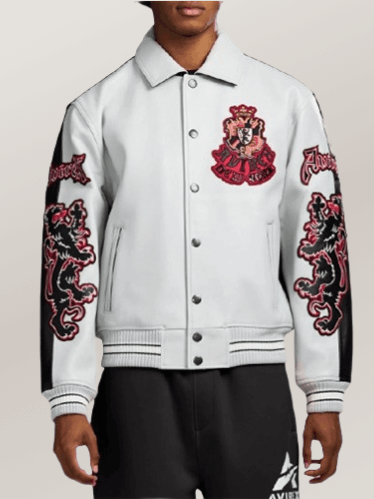 Men's Avirex Grey Violet 2 Tone Goth Jacket - Image 5
