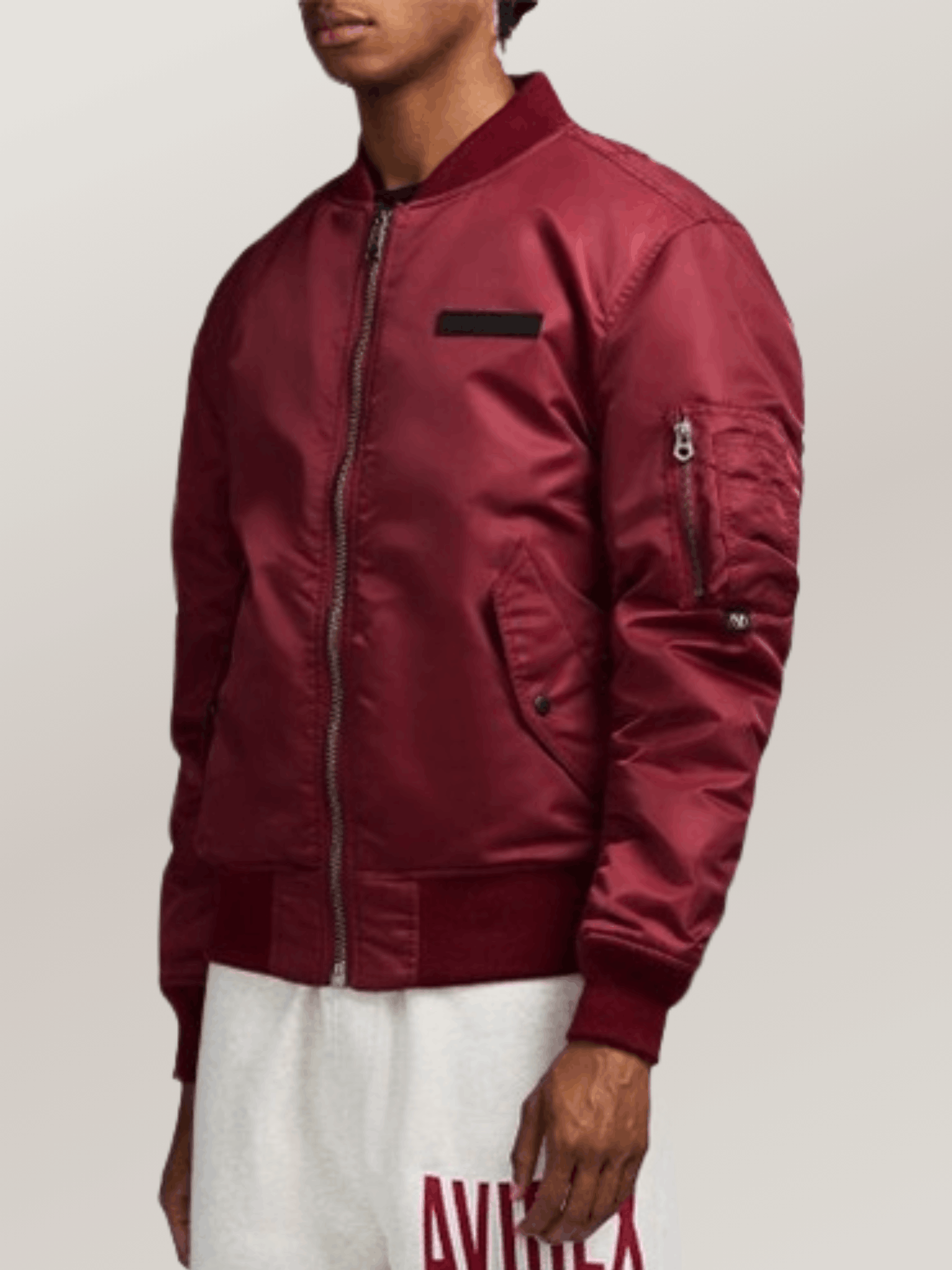 Men's Avirex Ma-1 Nylon Cabernet Bomber Jacket - Image 4