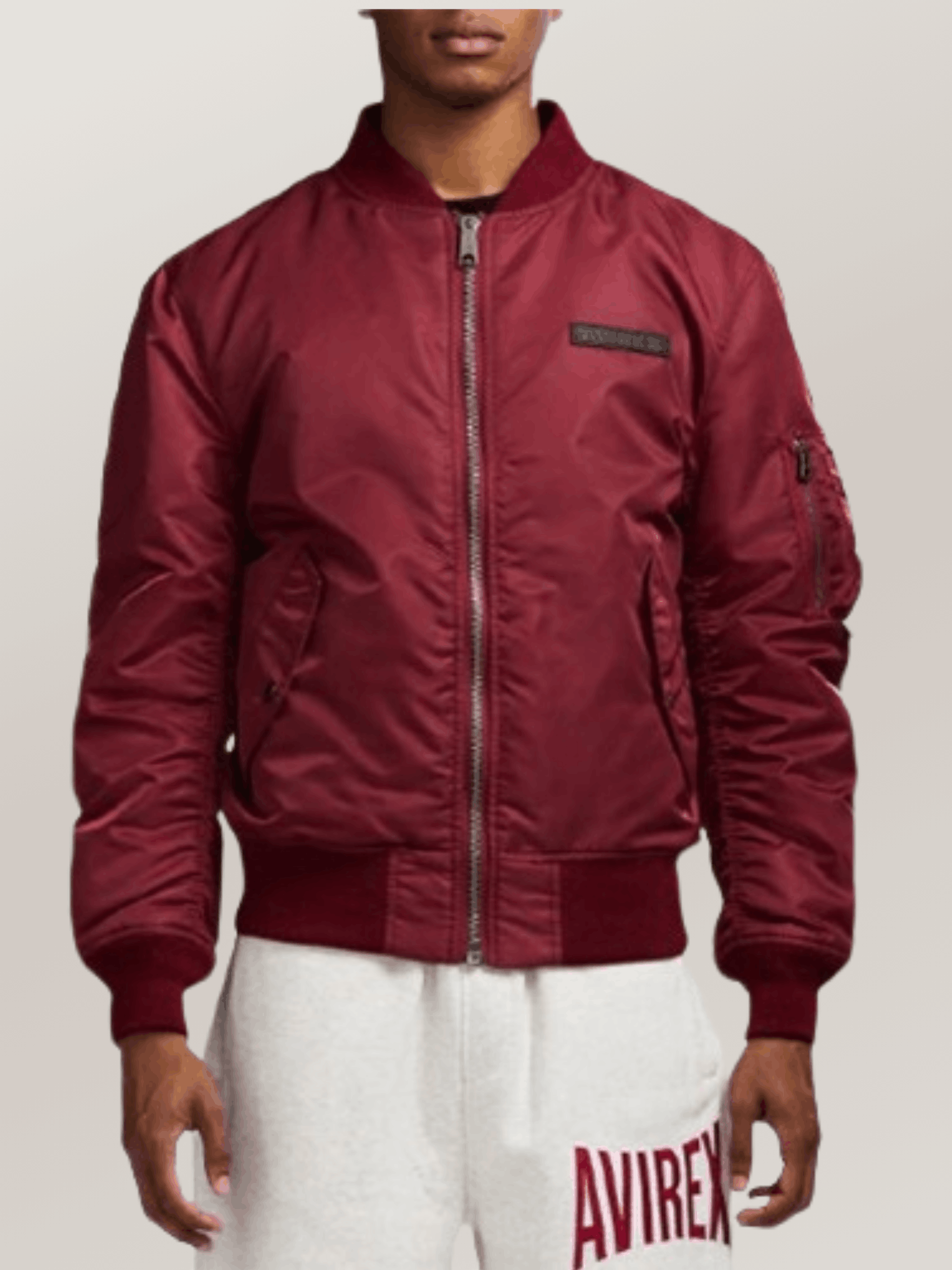 Men's Avirex Ma-1 Nylon Cabernet Bomber Jacket - Image 5