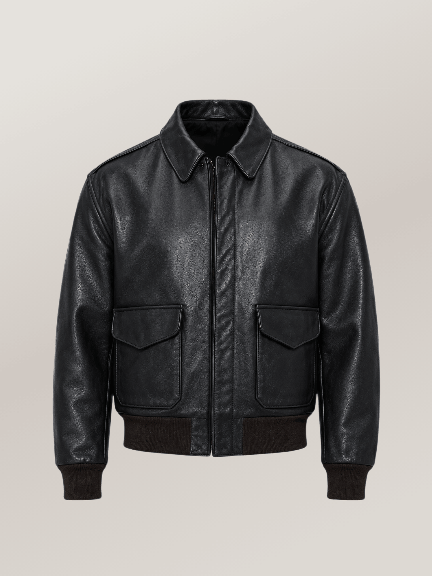 Men's Black Reissue A-2 Leather Jacket - Image 7
