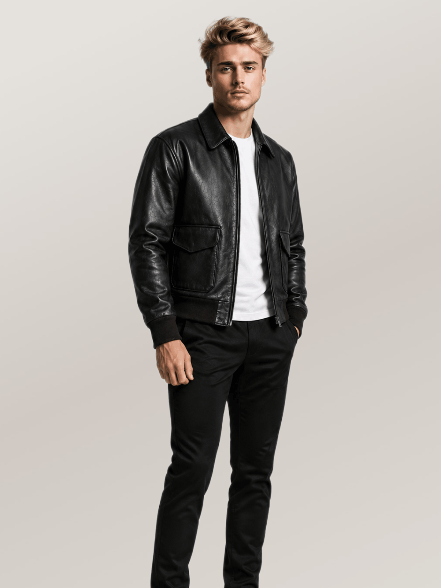 Men's Black Reissue A-2 Leather Jacket