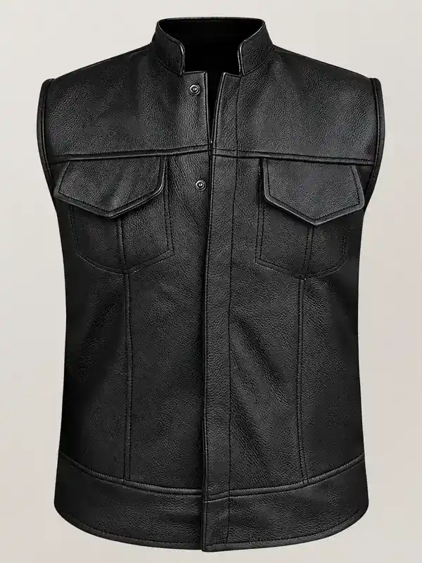 Men's Halloween South Side Leather Vest - Image 5