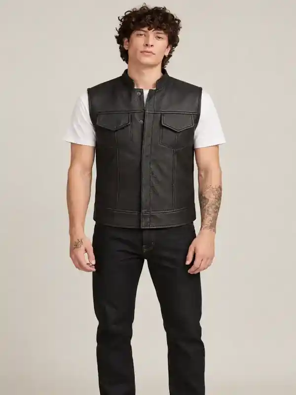 Men's Halloween South Side Leather Vest