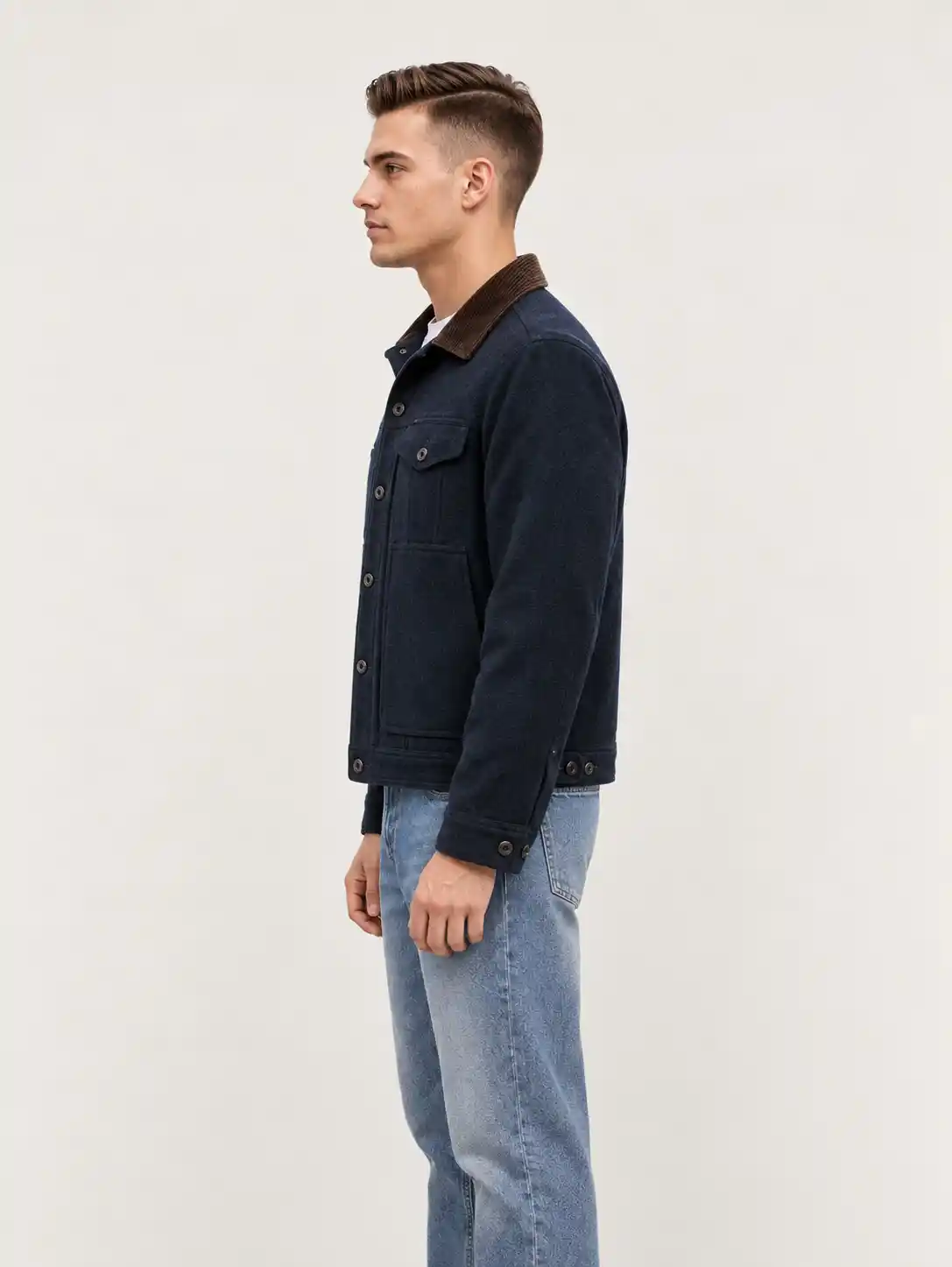Men's Spokane Insulated Short Cruiser Wool Jacket - Image 3