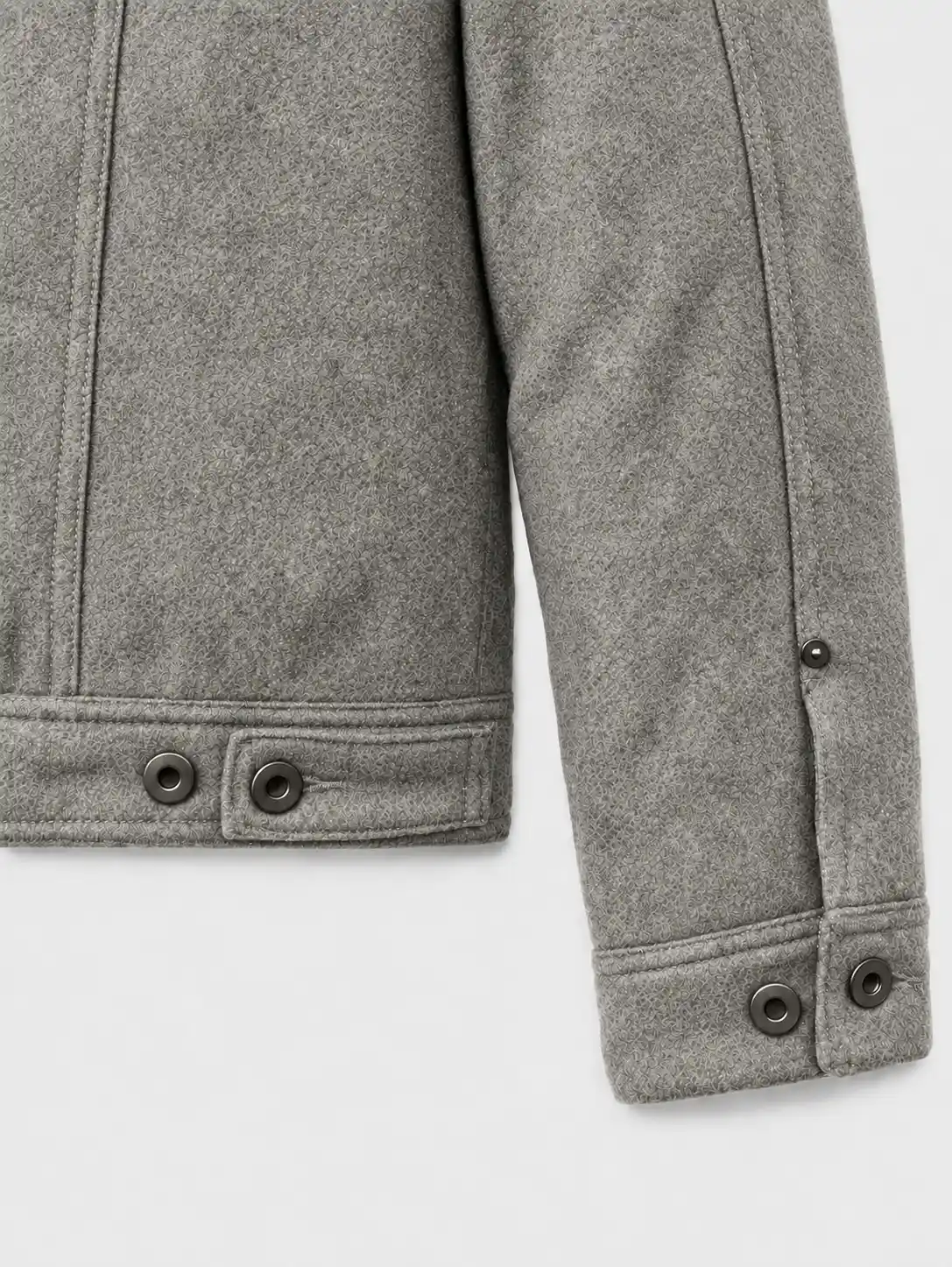 Men's Grey Spokane Insulated Short Cruiser Wool Jacket - Image 5
