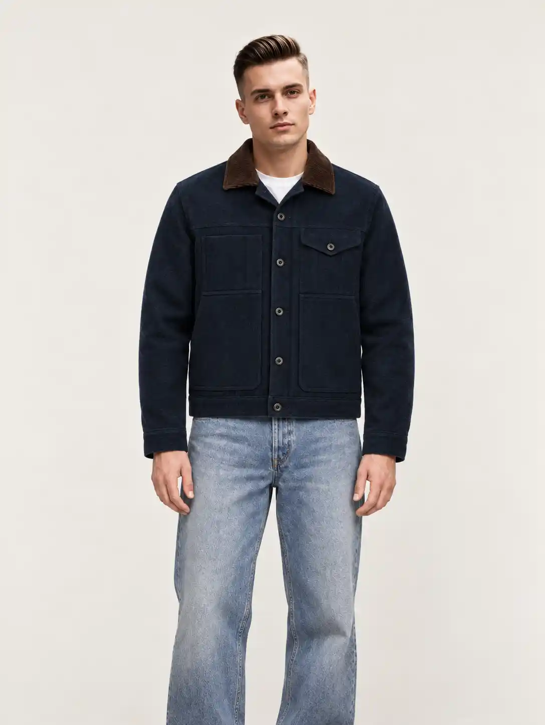 Men's Spokane Insulated Short Cruiser Wool Jacket