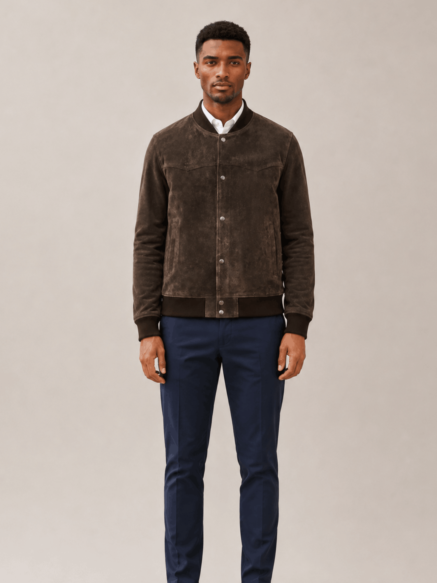 Men's Stafford Leather Bomber Jacket