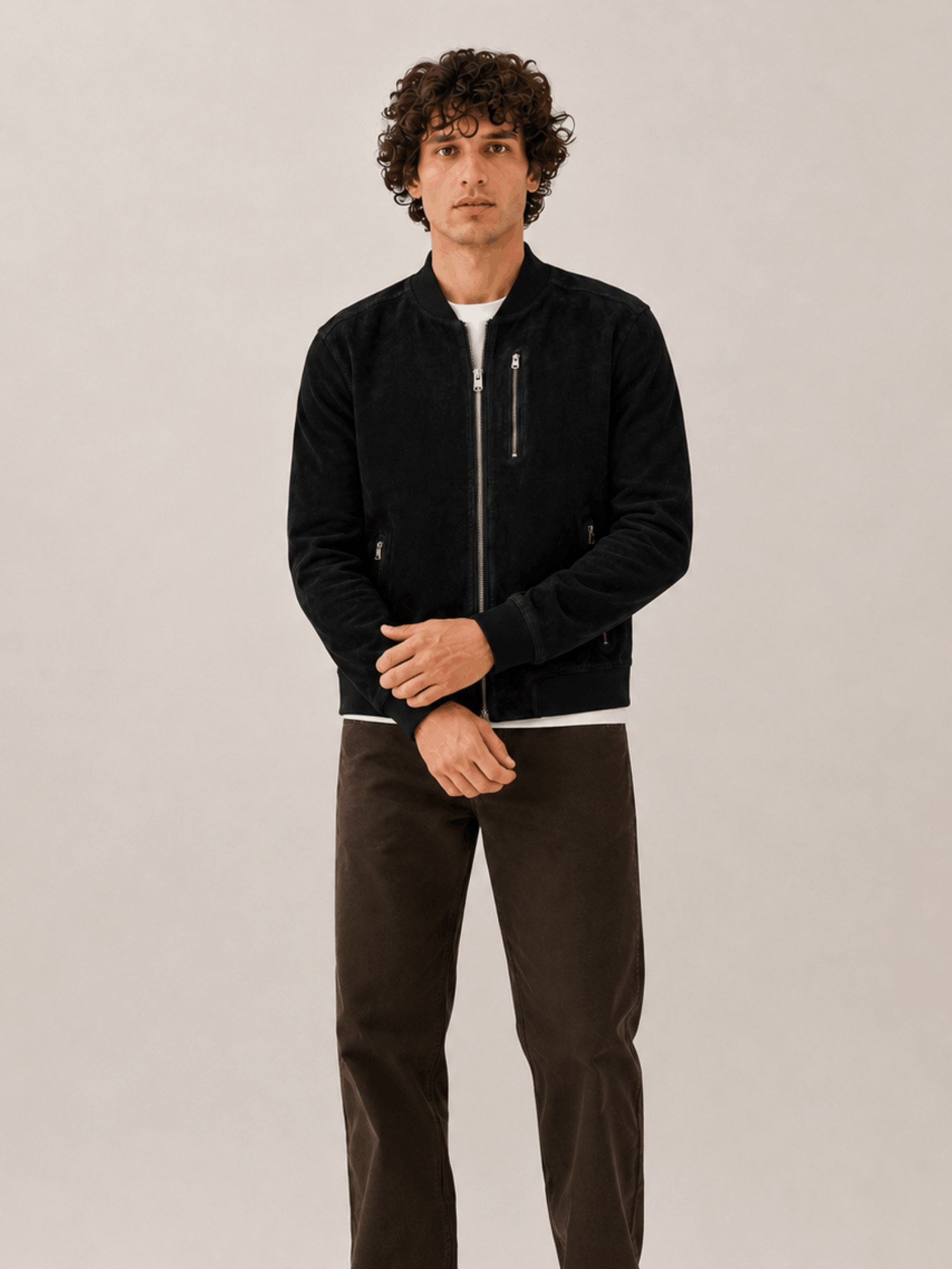 Men's Kemble Suede Bomber Jacket