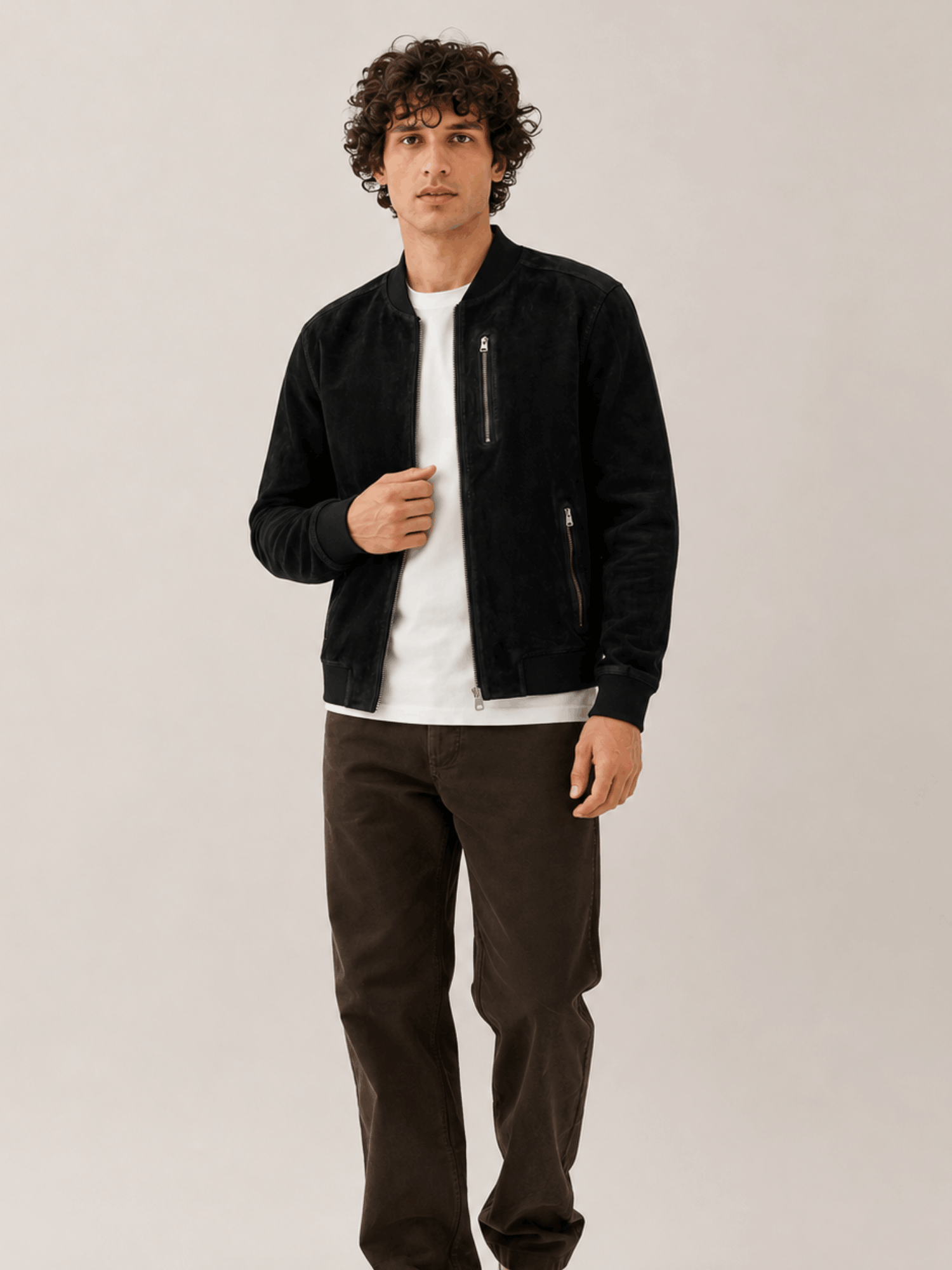 Men's Kemble Suede Bomber Jacket - Image 4