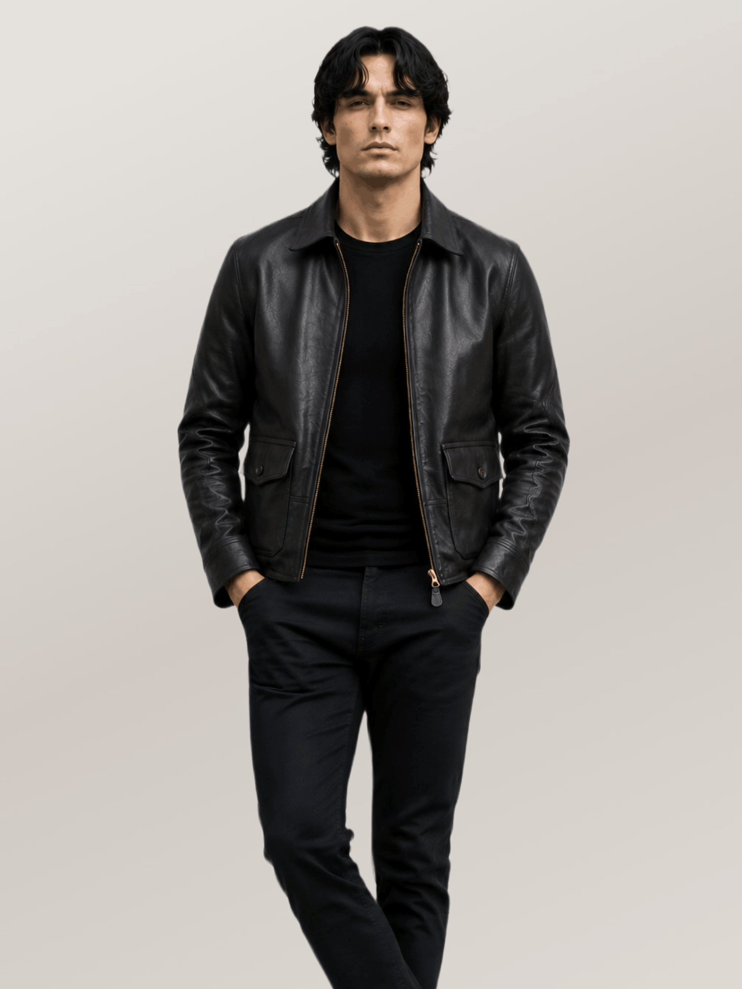 Men's Brown Type Carrier Leather Jacket
