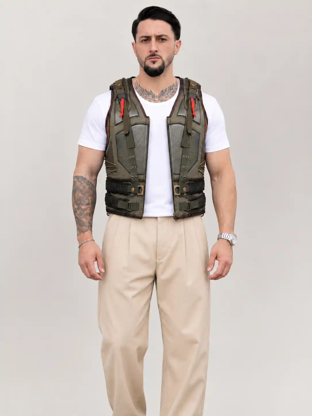 Men's Halloween Bane Leather Vest