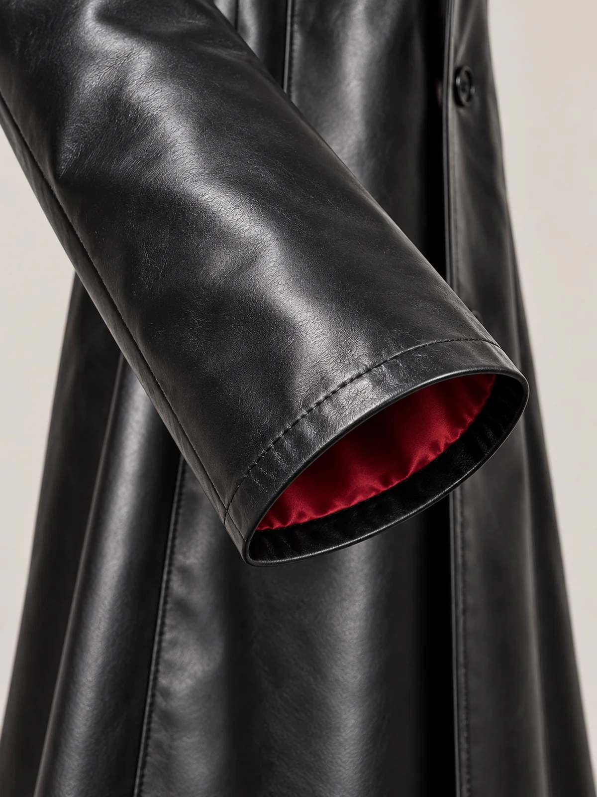 Men's Blade Halloween Black PU Leather Coat - Image 5
