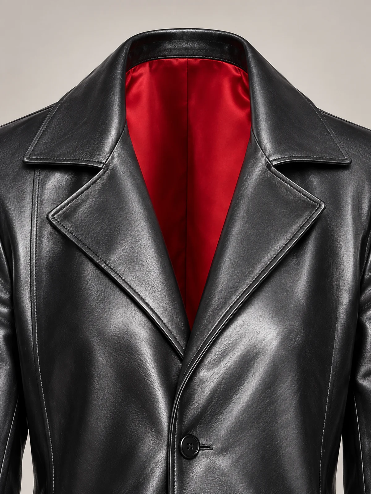 Men's Blade Halloween Black PU Leather Coat - Image 6