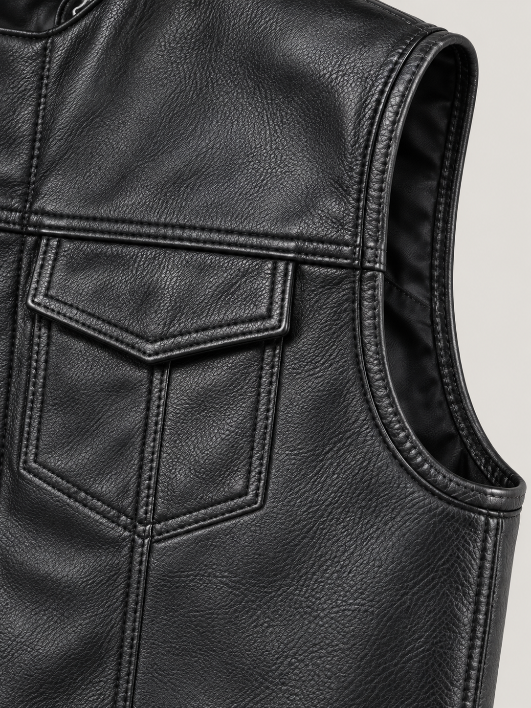 Men's SAMCRO Halloween Black Biker Vest - Image 6